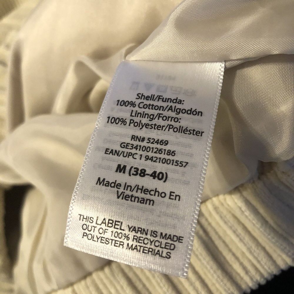 NEW MEN George Cream Soot Corduroy Full Zip Jacket Medium - Picture 14 of 14